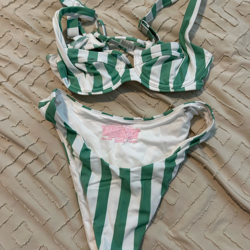 Victoria's Secret Mint and White Bikini